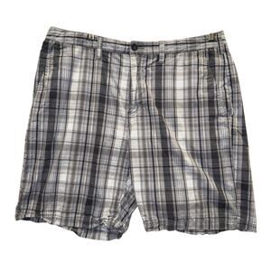 Croft & Barrow Mens Size 38‎ Blue Plaid Shorts Y2K Vintage Bermuda T54